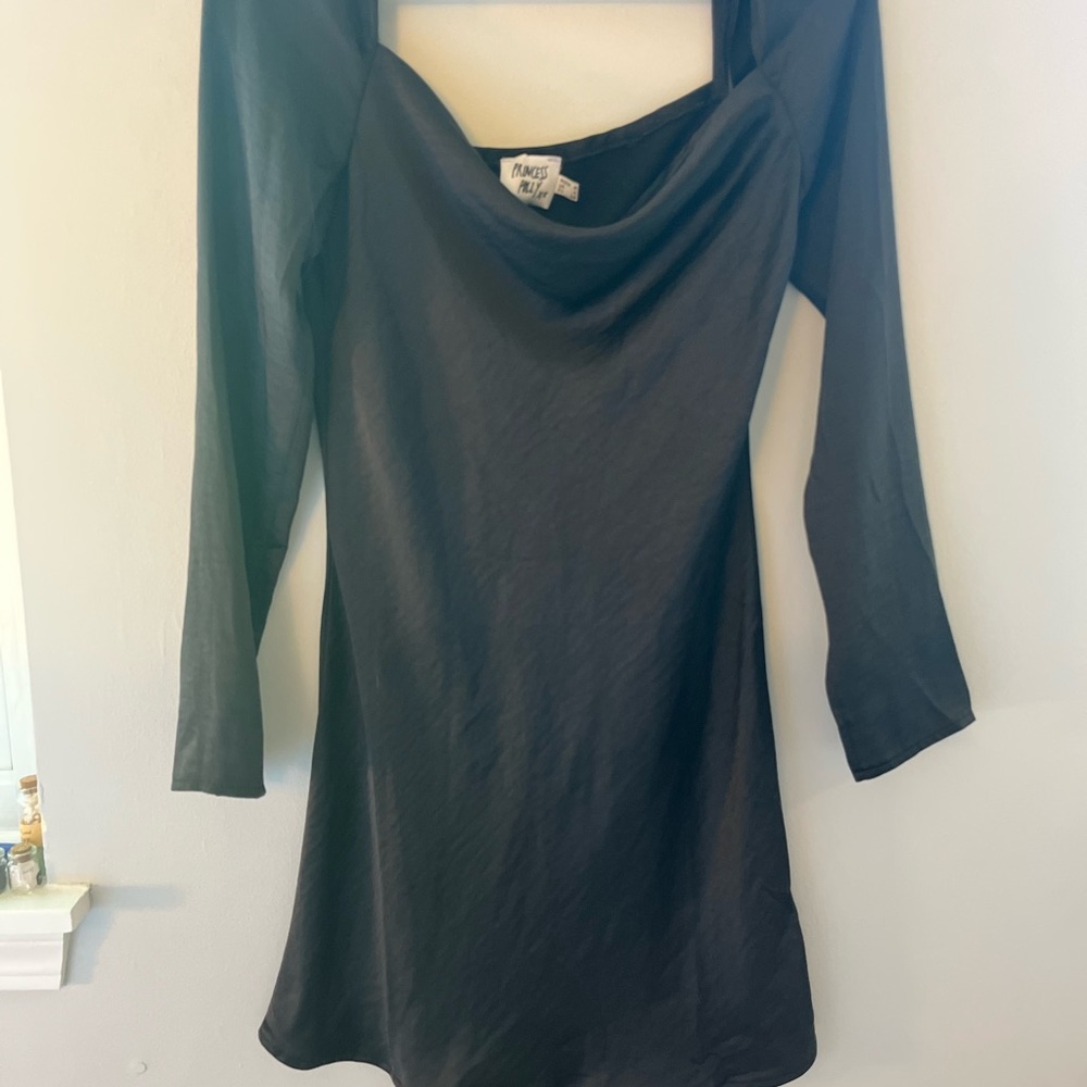 silk black dress